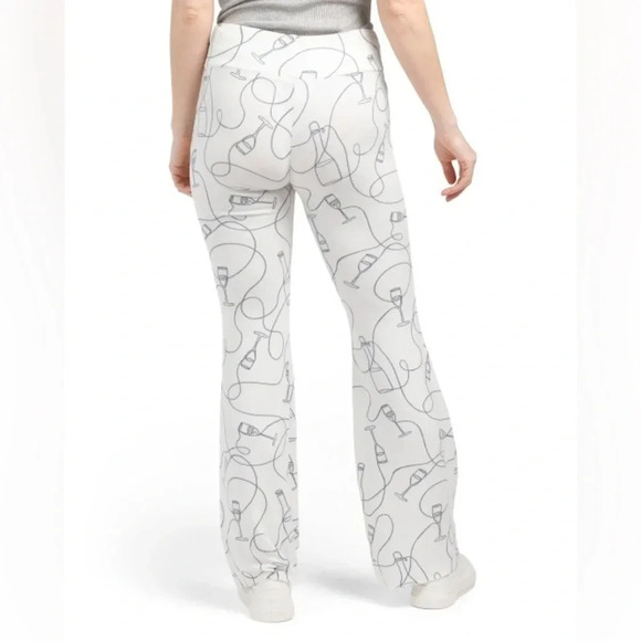 Wildfox Popping Bottles Flared Lounge Sweatpants - Size M - Vanilla - NWT - Picture 3 of 13